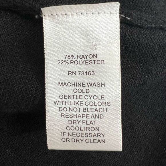 Cable & Gauge Women's Scalloped Trim Open Front‎ Cardigan Size Small - Picture 6 of 10